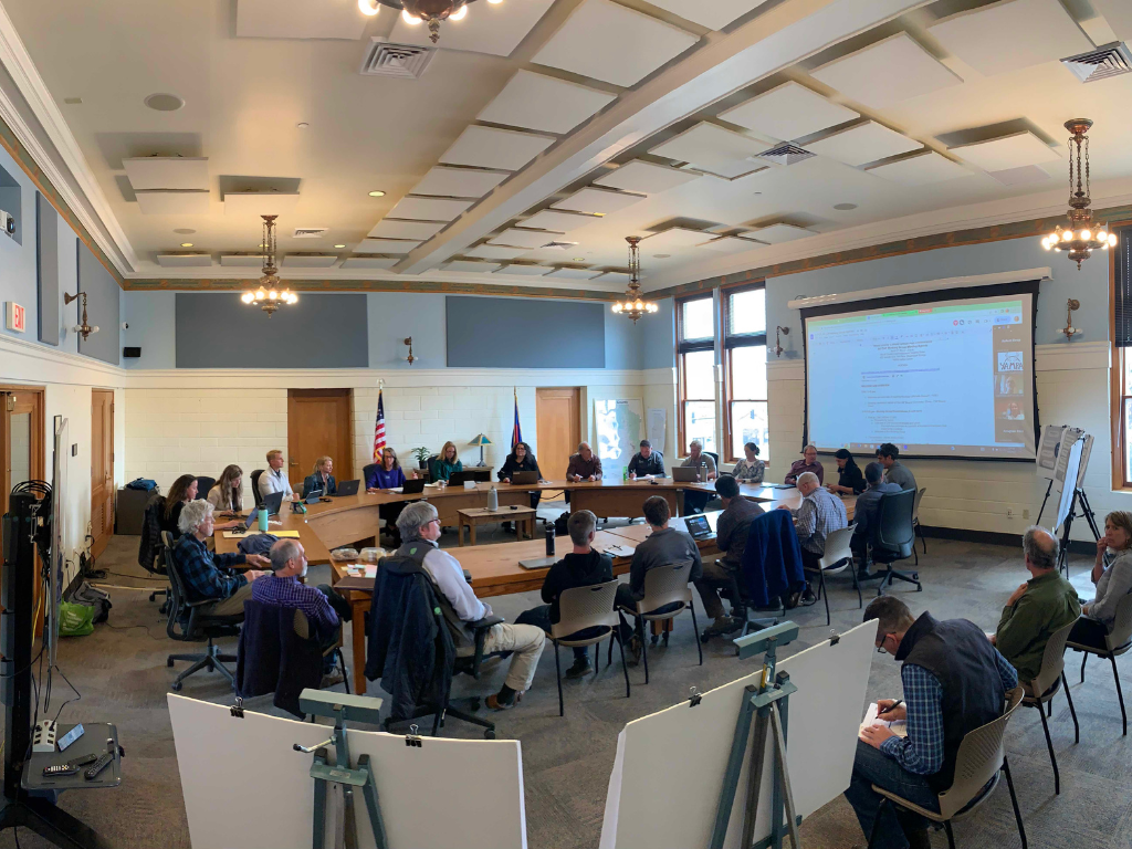 People sitting in a conference room during a meeting